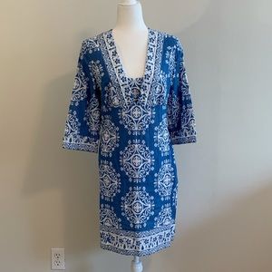 Blue and white Ann Taylor dress